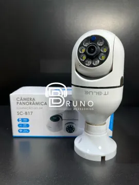 Lâmpada Câmera Ip Wifi Yoosee Panorâmica It-blue Sc-<br>