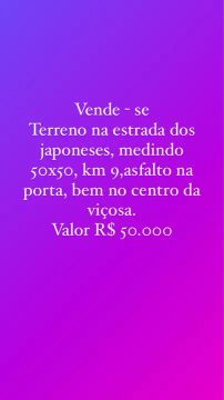 Vende-se terreno