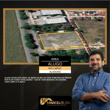 Alugo excelente área na beira da Br-104 de esquina com 7.020 m²