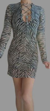 Vestido animal print Zara PP