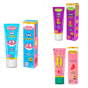 Creme Dental Infantil Carmed Fini - 3 Sabores