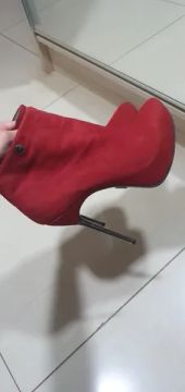 Bota Carmim vermelha cano curto