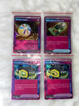 Cartas Pokémon - Energia Legado, Rastreador de Tesouros, Cinturão Máximo