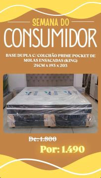 Cama Box King Prime Pocket - De: R$1.800 Por: R$1.490