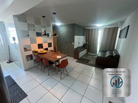 Apto no Barro Duro, 2/4, suíte, 2 vagas, mobiliado, 64m²