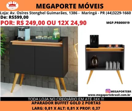 Aparador Buffet Gold 2 Portas