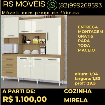 Armário de cozinha entrega e montagem grátis para toda Maceió 