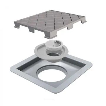 Ralo Oculto Quadrado Novii Linear 10x10cm