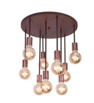 Lustre Munclair Agni 3386 - Café Fosco - 9 Lâmpadas Led