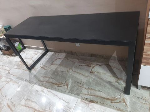 Mesa de Escritório Moderna em Aço Preto