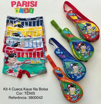 Kit Cueca Turma do Kaue - 4 peças + Bolsa
