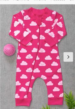 macacão bebê algodão pink nuvem rn - ropek