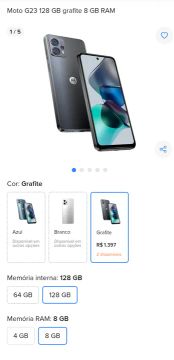 Moto G23 128 GB grafite 8 GB RAM