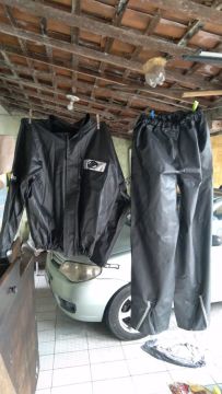 Conjunto de Roupa de Moto Impermeável - Preto