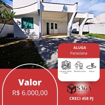 Casa para Aluguel em Paraviana - 3 Quartos
