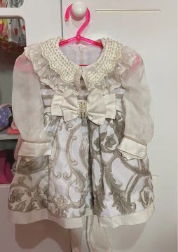Vestido Infantil Luxo Anjo d?água. - Renda e Detalhes