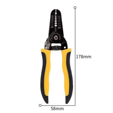 DELI 7 Polegada wire Stripper Descascador Cortador de fios