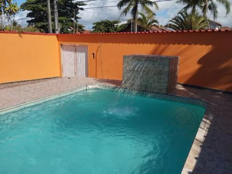casa para temporada com piscina em peruibe locação so para familia 