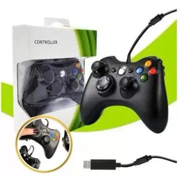 Controle com fio - Xbox 360 e PC - Novo