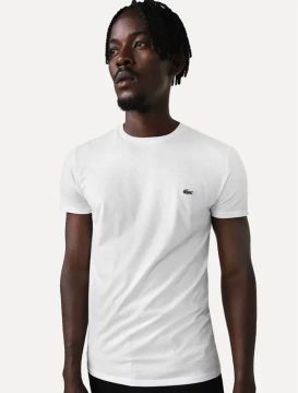 Camiseta Lacoste Branca Nova Original Algodão Peruano