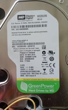 HD WD GREEN 2T  WD20EURX-63T0FYD