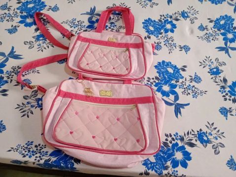 Bolsa maternidade cor rosa 