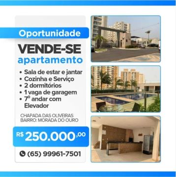 APARTAMENTO ZERO! CHAPADA DAS OLIVEIRAS, MORADA DO OURO, 7º ANDAR - ELEVADOR
