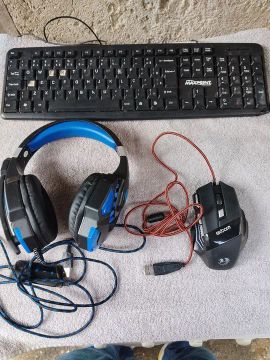 Kit Teclado, Mouse e Headset Gamer