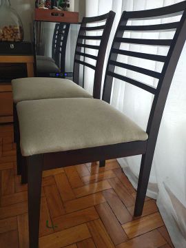 Conjunto de 2 Cadeiras de Jantar em Madeira Maciça