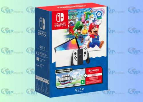 Loja MP Imports: Nintendo Switch Oled, 64gb, Ed. Super Mario Wonder, 12 Meses Assinatura