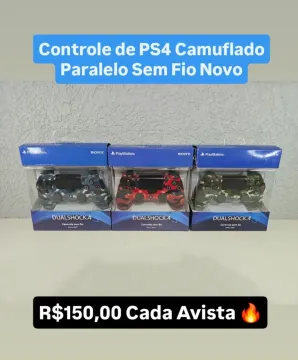 Controle PS4 Camuflado Sem Fio - Diversas Cores
