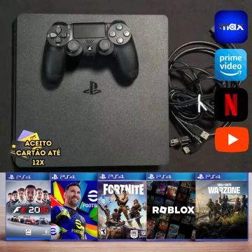 PS4 COMPLETÍSSIMO + 300 JOGOS DISPONÍVEIS!
