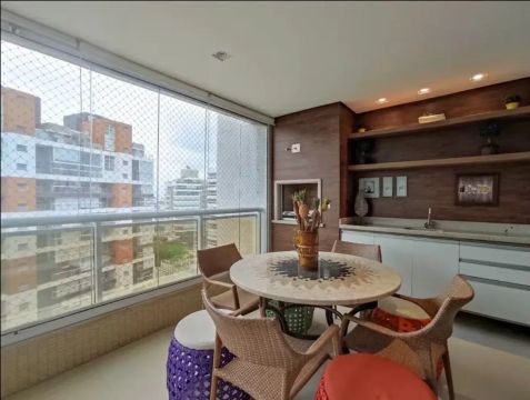 Apartamento com 4 dormitórios, 138 m² - venda ou aluguel/dia - Riviera de São Lourenço - B