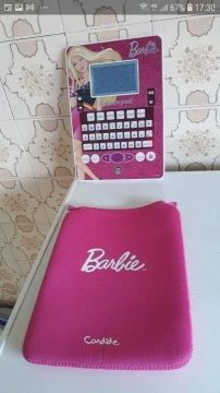 Tablet da barbie Candide de brinquedo funcione com pilhas pode fazer até contas conservado