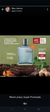 Colônia Natura Homem - 45% Off!