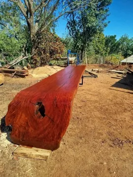 Mesa de madeira rústica com design único
