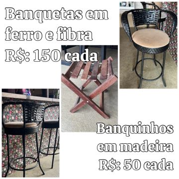 Banquetas e Banquinhos - em ótimo estado!