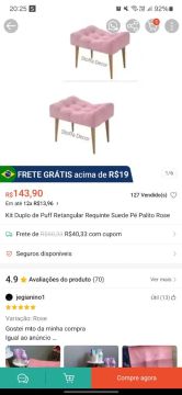 Cadeira para camarim