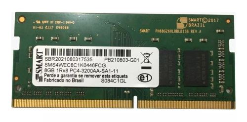Memória RAM 8GB DDR4 SMART