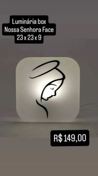 Luminária box Nossa senhora Face
