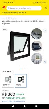 Janela Maxim Ar 60x60 Linha Suprema - Mini boreal