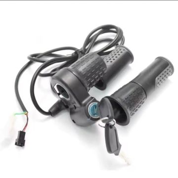 Par de Manetes de Acelerador Elétrico para Bicicleta + marcador de bateria + controlador