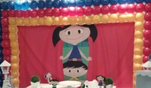 Painel de tecido para festa infantil Show Da Luna 