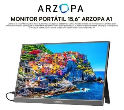 Monitor Portátil Lacrado Arzopa 1080p 60hz IpS