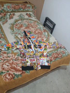 Jaqueta elanca Inc.3 de colecionador skate quadrinhos