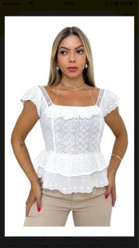 Blusinha Bata em Laise tam G