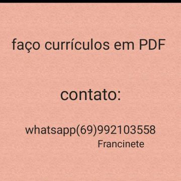 Faço currículos 