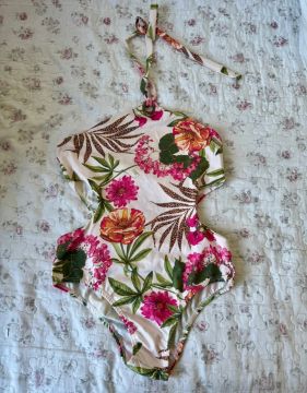 Maiô de praia floral