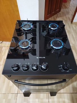 Fogão mesa de vidro elétrico estado de novo 