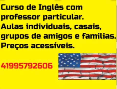 Curso de inglês com professor particular (aulas de 1 hora)